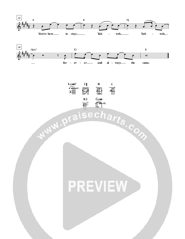 Yahweh Lead Sheet (New Life Worship)