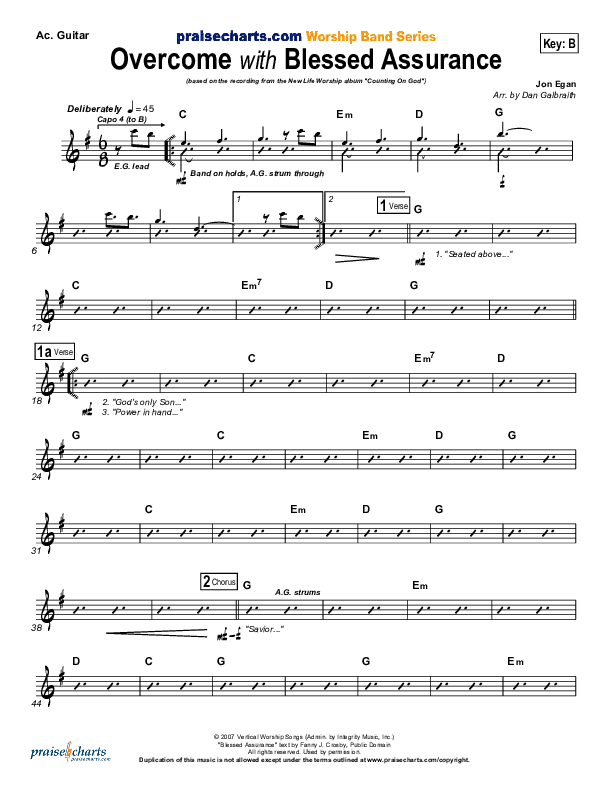 Overcome Acoustic Guitar (New Life Worship)