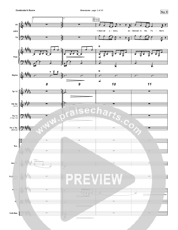 Overcome Conductor's Score (New Life Worship)