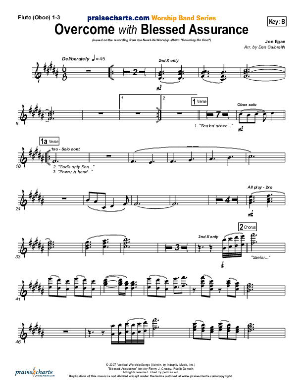 Overcome Flute/Oboe 1/2/3 (New Life Worship)