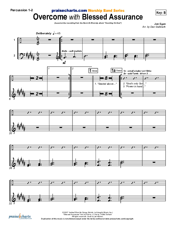 Overcome Percussion 1/2 (New Life Worship)