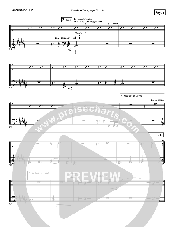 Overcome Percussion 1/2 (New Life Worship)