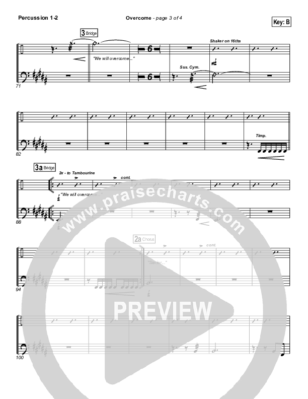 Overcome Percussion 1/2 (New Life Worship)