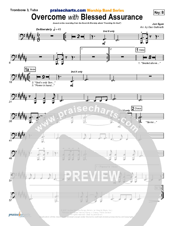 Overcome Trombone 3/Tuba (New Life Worship)