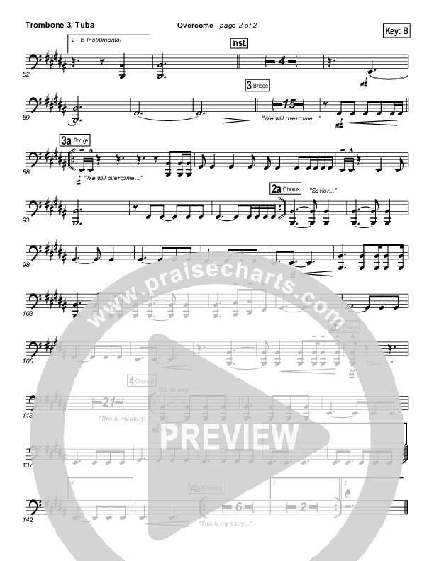 Overcome Trombone 3/Tuba (New Life Worship)