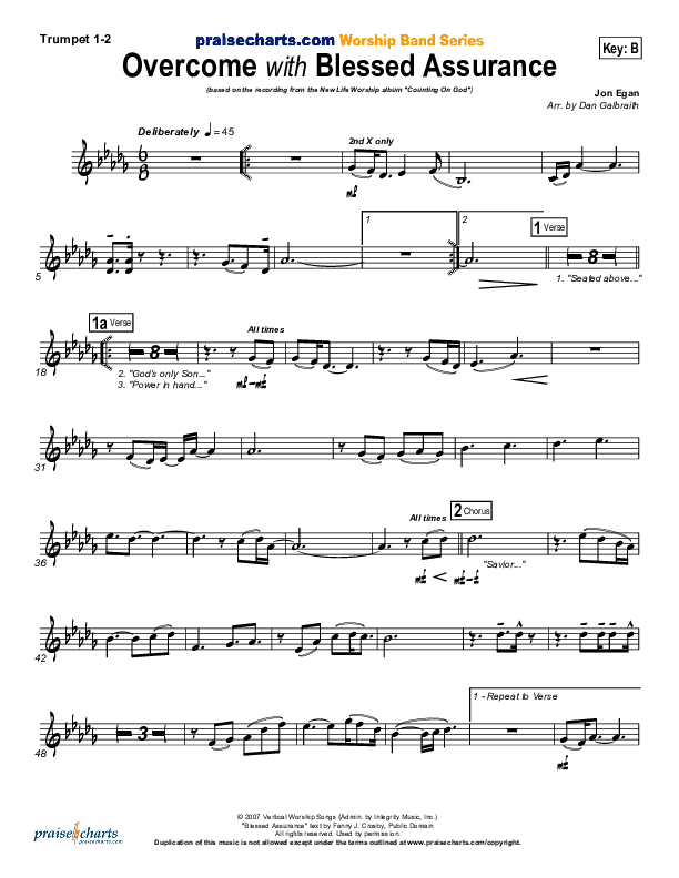 Overcome Trumpet 1,2 (New Life Worship)