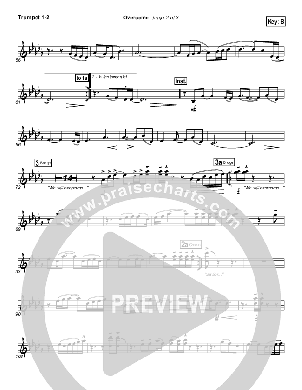 Overcome Trumpet 1,2 (New Life Worship)