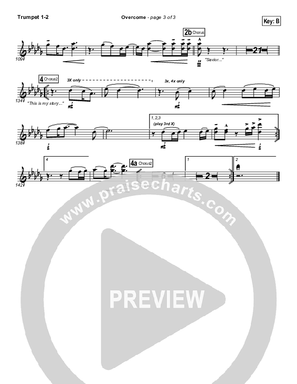 Overcome Trumpet 1,2 (New Life Worship)