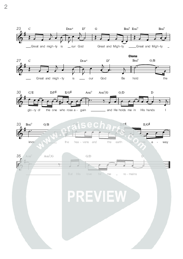 Great and Mighty Lead Sheet (Metrochurch)