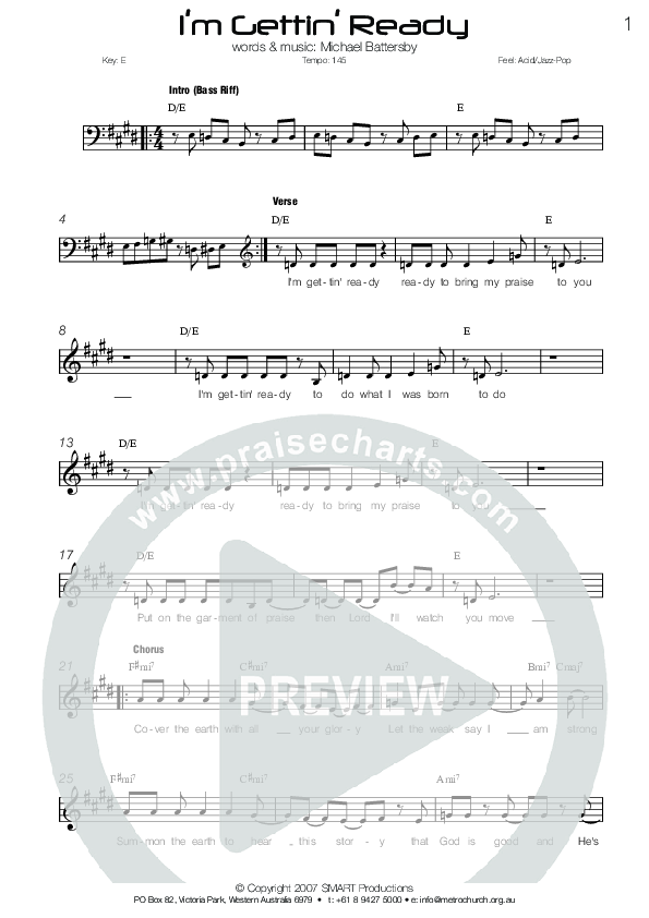 I'm Gettin' Ready Lead Sheet (Metrochurch)