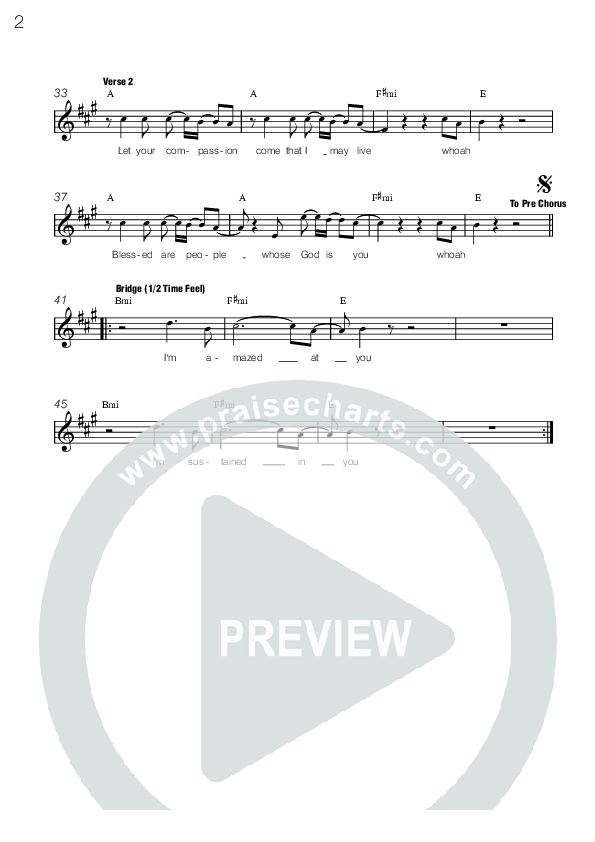 Mercy Lead Sheet (Metrochurch)