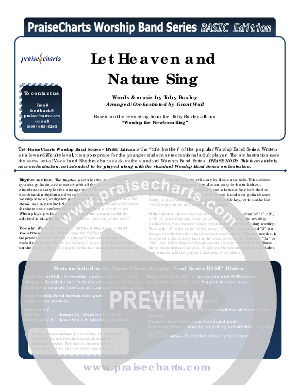 Let Heaven and Nature Sing Cover Sheet ()