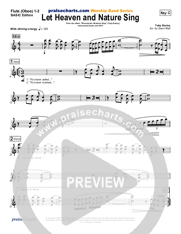 Let Heaven and Nature Sing Flute/Oboe 1/2/3 ()