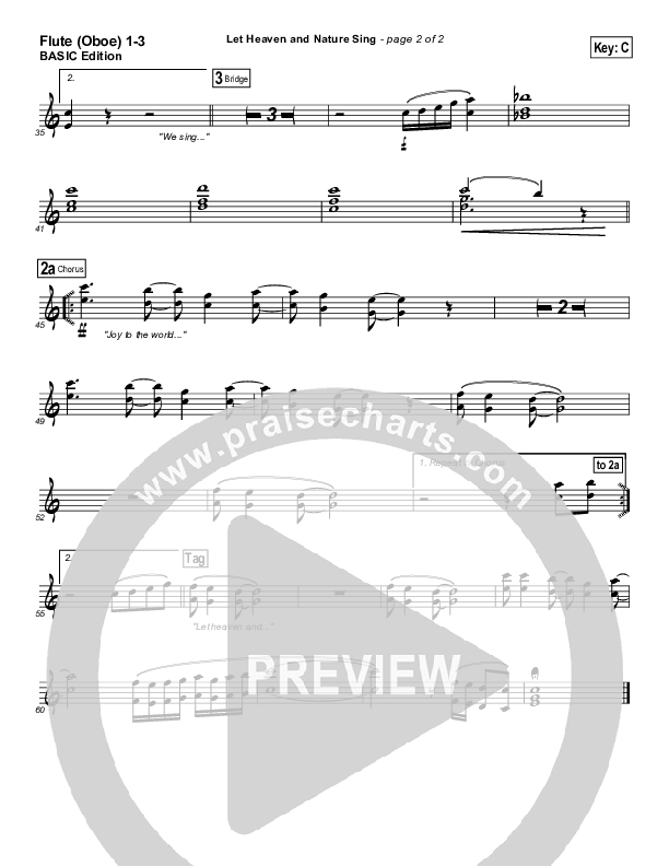 Let Heaven and Nature Sing Flute/Oboe 1/2/3 ()