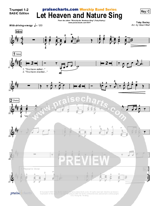 Let Heaven and Nature Sing Trumpet 1,2 ()