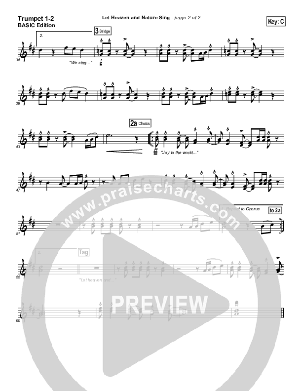 Let Heaven and Nature Sing Trumpet 1,2 ()