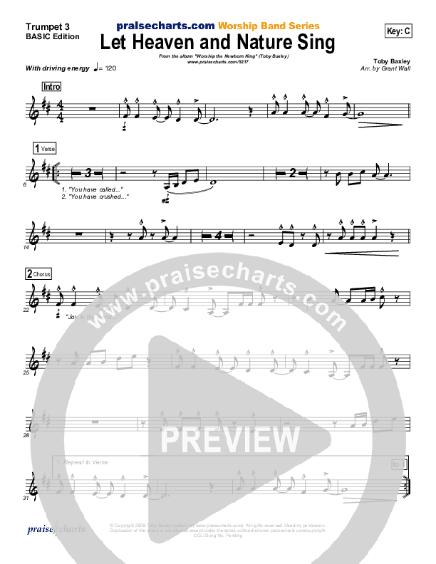 Let Heaven and Nature Sing Trumpet 3 ()