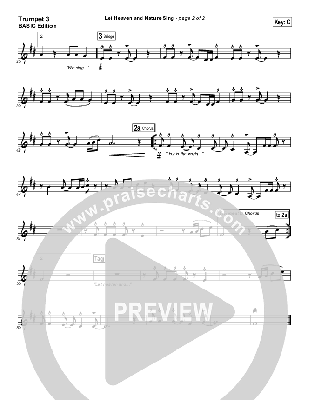 Let Heaven and Nature Sing Trumpet 3 ()