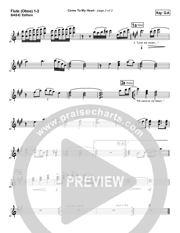 Come To My Heart Flute/Oboe 1/2/3 ()