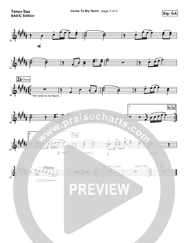 Come To My Heart Tenor Sax 2 ()