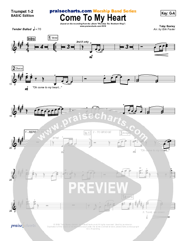 Come To My Heart Trumpet 1,2 ()