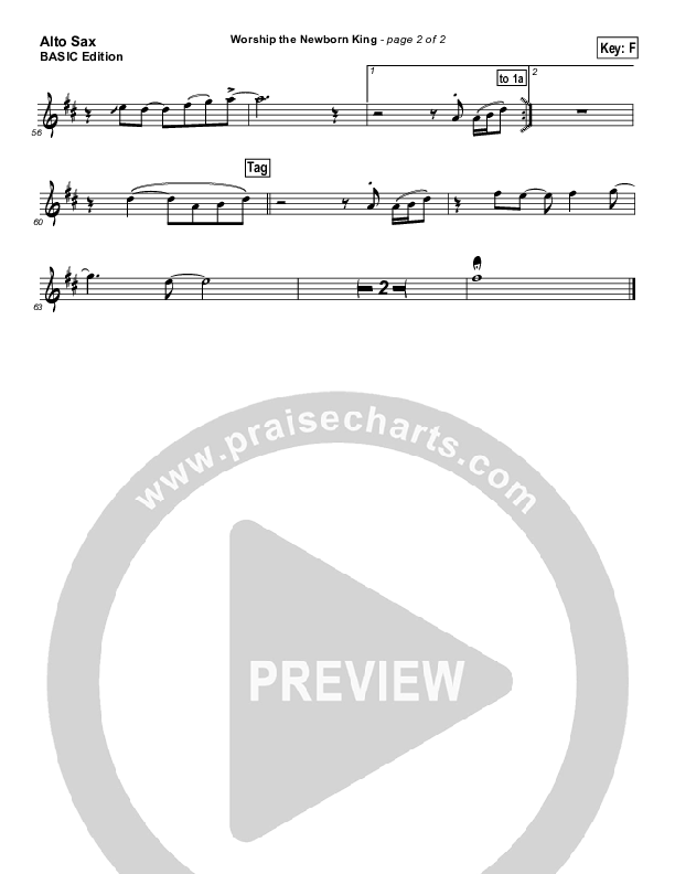 Worship the Newborn King Alto Sax (Toby Baxley)