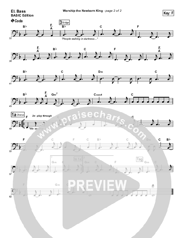 Worship the Newborn King Bass Guitar (Toby Baxley)