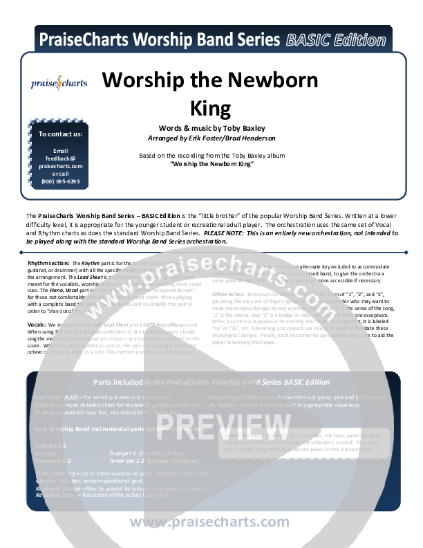 Worship the Newborn King Orchestration (Toby Baxley)