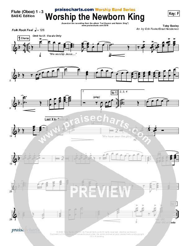 Worship the Newborn King Flute/Oboe 1/2/3 (Toby Baxley)