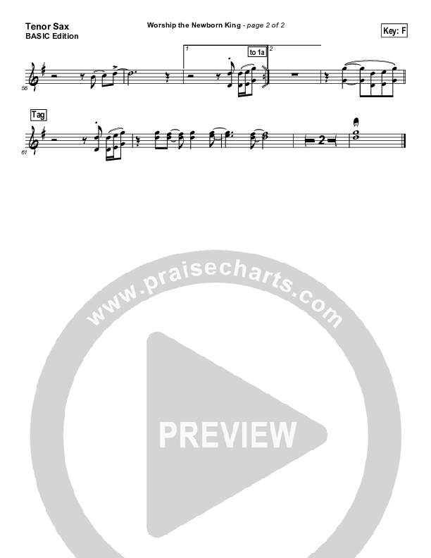 Worship the Newborn King Tenor Sax 2 (Toby Baxley)