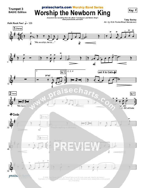 Worship the Newborn King Trumpet 3 (Toby Baxley)