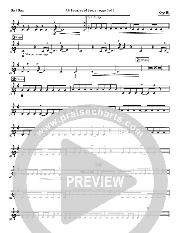 All Because Of Jesus (Radio) Bari Sax (FEE Band)