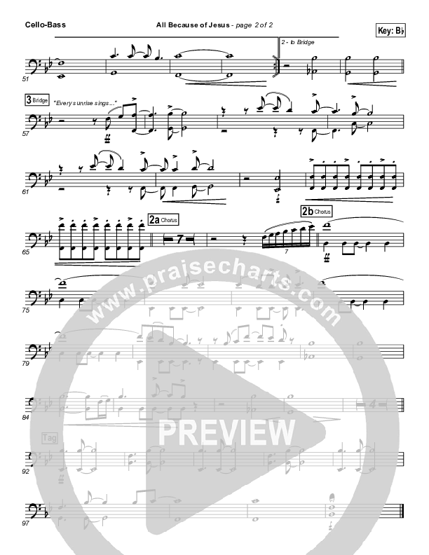 All Because Of Jesus (Radio) Cello/Bass (FEE Band)