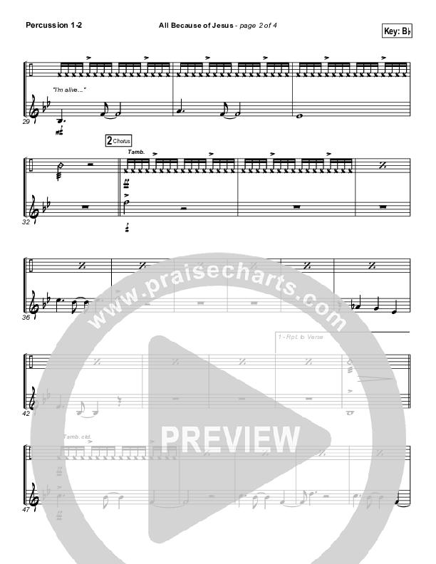 All Because Of Jesus (Radio) Percussion 1/2 (FEE Band)