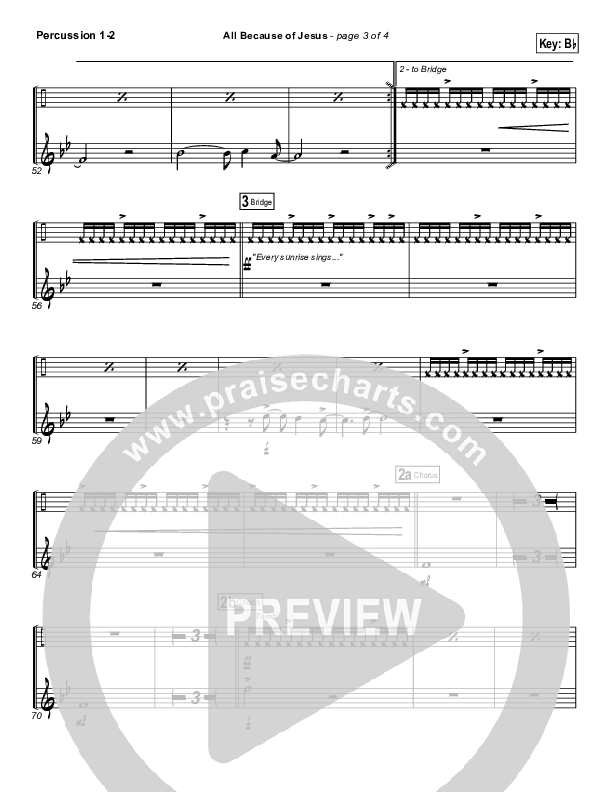 All Because Of Jesus (Radio) Percussion 1/2 (FEE Band)