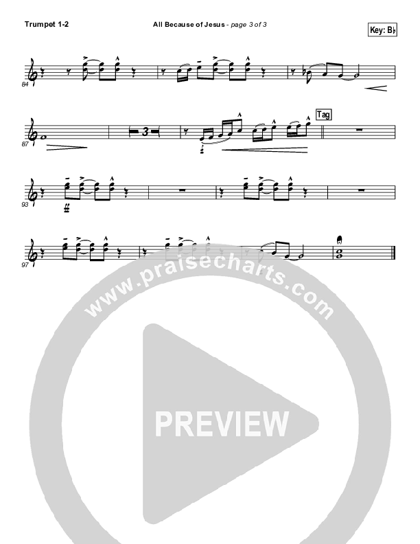 All Because Of Jesus (Radio) Trumpet 1,2 (FEE Band)
