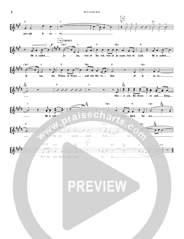 He Is Called Jesus Lead Sheet (Todd Agnew)