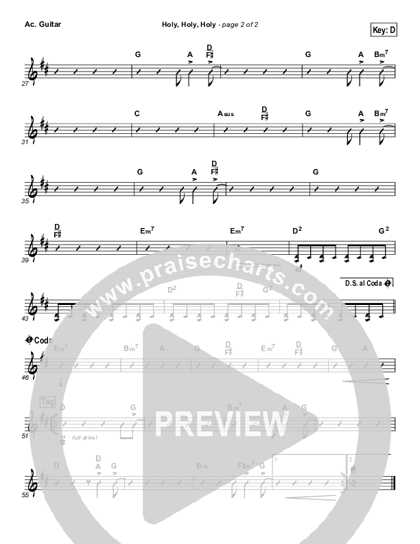 Holy Holy Holy Acoustic Guitar (Steven Curtis Chapman)