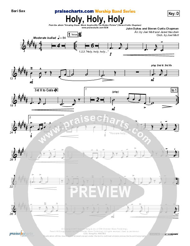 Holy Holy Holy Bari Sax (Steven Curtis Chapman)