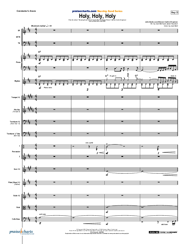 Holy Holy Holy Conductor's Score (Steven Curtis Chapman)
