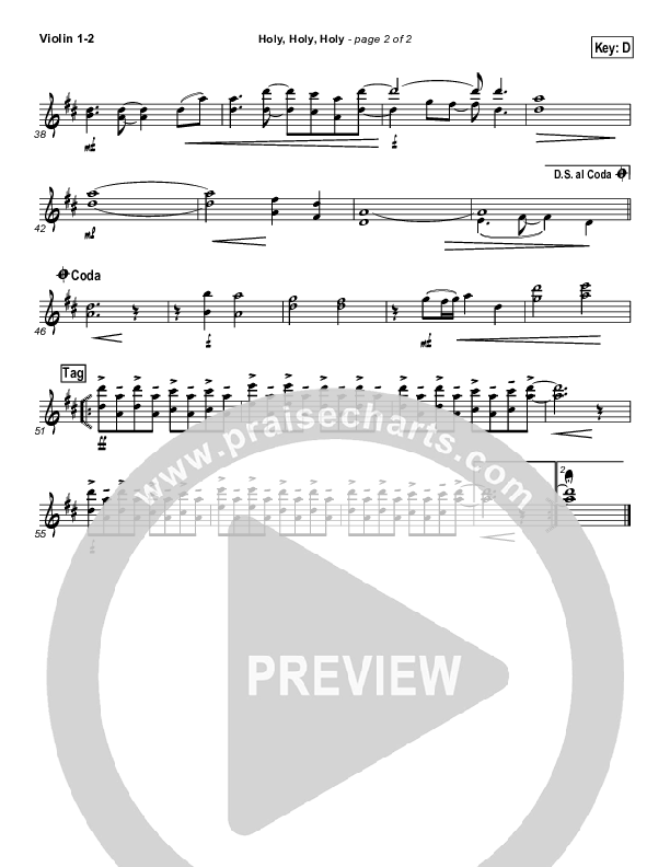 Holy Holy Holy Violin 1/2 (Steven Curtis Chapman)