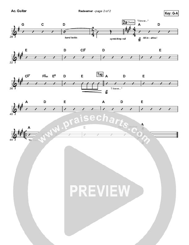 Redeemer Acoustic Guitar (Nicole C. Mullen)