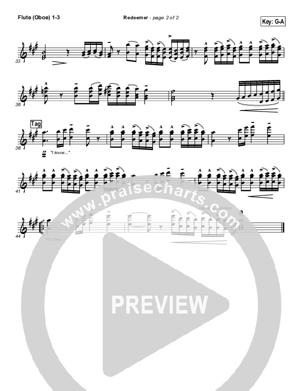 Redeemer Flute/Oboe 1/2/3 (Nicole C. Mullen)