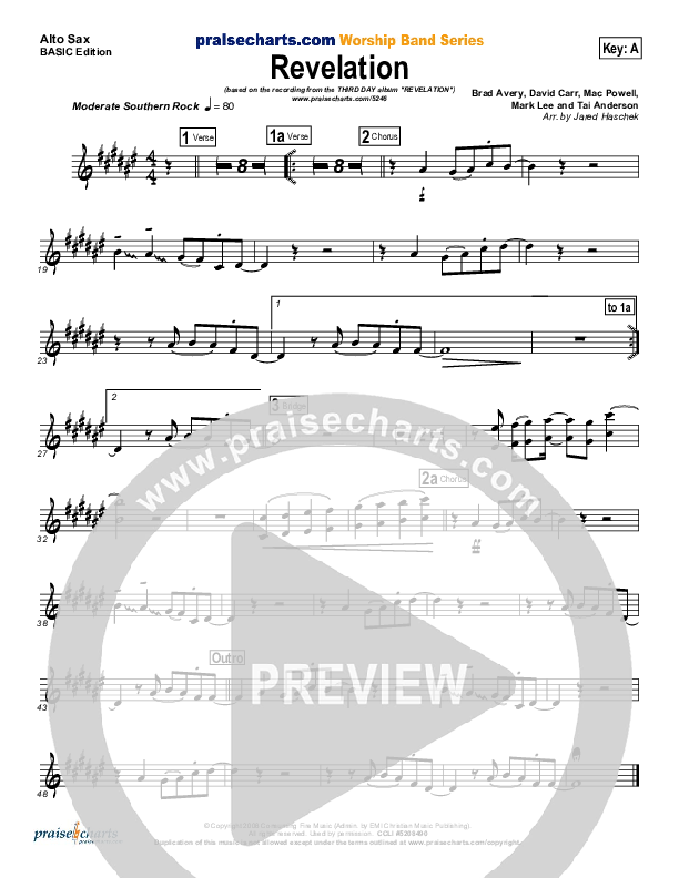 Revelation Alto Sax (Third Day)