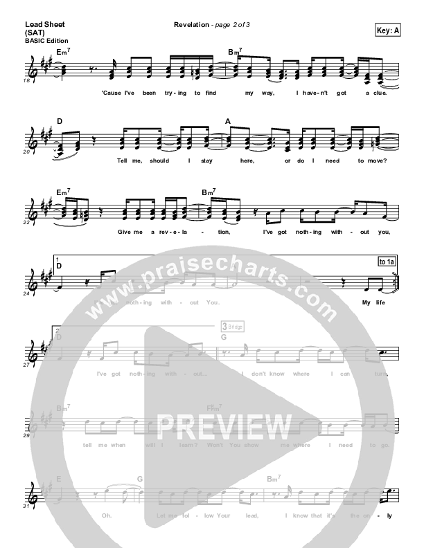 Revelation Lead Sheet (Third Day)
