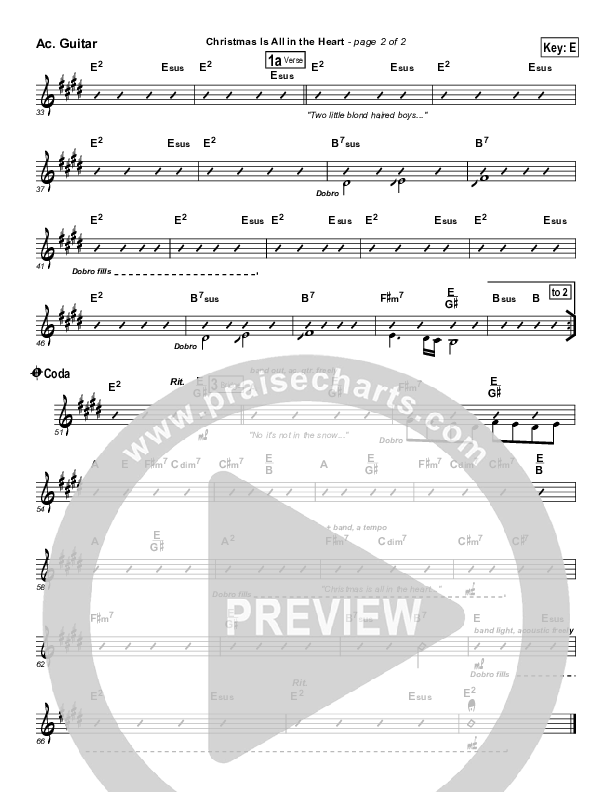 Christmas Is All In The Heart Acoustic Guitar (Steven Curtis Chapman)