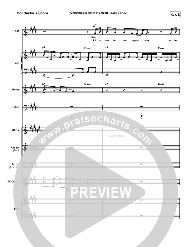 Christmas Is All In The Heart Conductor's Score (Steven Curtis Chapman)