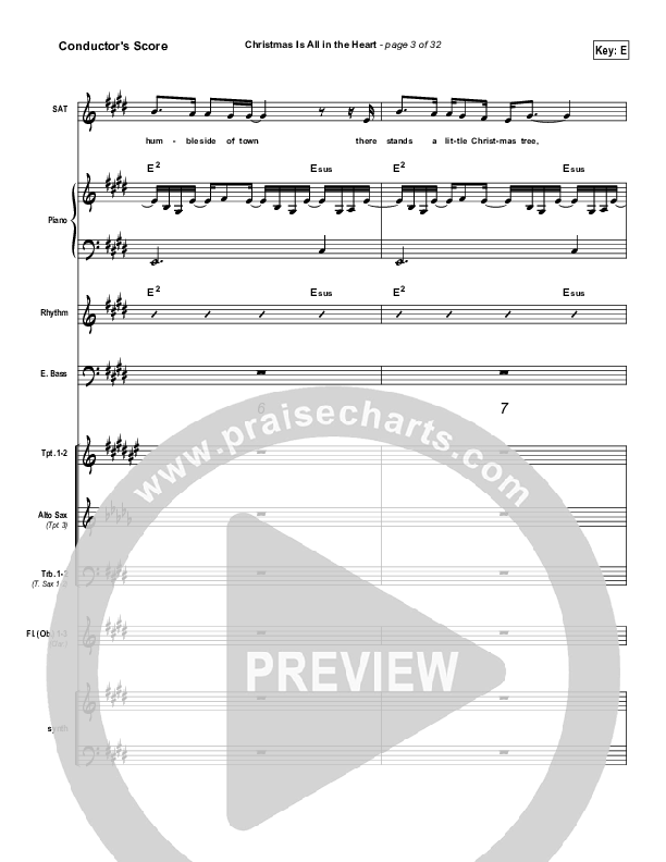 Christmas Is All In The Heart Conductor's Score (Steven Curtis Chapman)