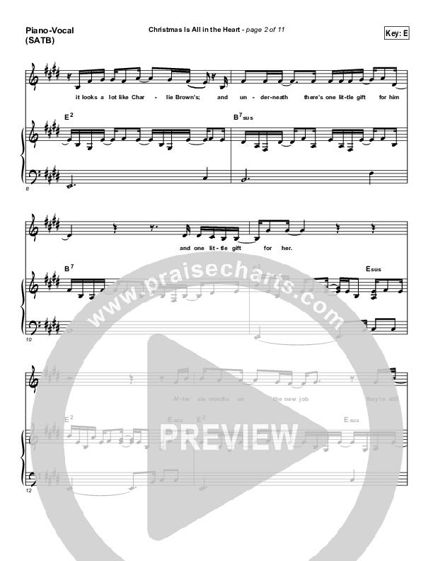 Christmas Is All In The Heart Piano/Vocal Pack (Steven Curtis Chapman)