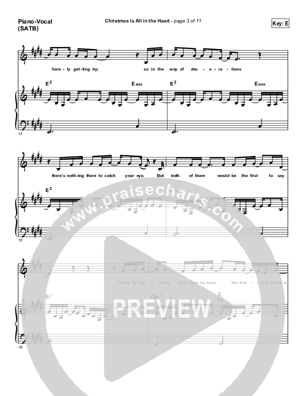 Christmas Is All In The Heart Piano/Vocal Pack (Steven Curtis Chapman)